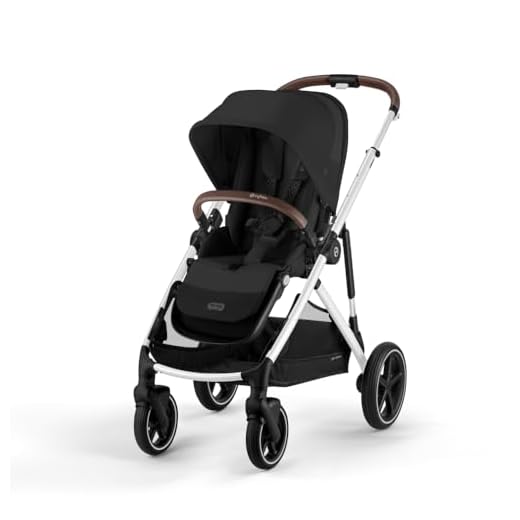 Cybex Gazelle S All-in-One Toddler and Baby Stroller with Over 20 Modular Configurations, Ergonomic Near-Flat Recline, Shopper Basket, and Compact Fold, Moon Black