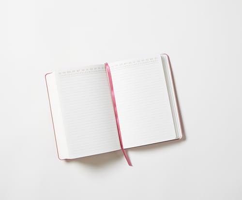 Image of DesignWorks Ink Pocket Journal - Small Vegan Leather Notebook for Writing, Note Taking & Journaling - Wrap-Around Pocket, 192 Lined Pages, 6 inch x 8.5 inch - Pink & Chili