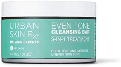 Urban Skin Rx® Even Tone Cleansing Bar | 3-in-1 Daily Cleanser, Exfoliator, and Brightening Mask Helps Diminish Dark Spots, Formulated with Kojic Acid, Azelaic Acid, and Niacinamide | 3.7 Oz