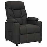 Gecheer Relaxsessel Schwarz Stoff, Relaxsessel TV-Sessel Schlafsessel für Wohnzimmer Kinoabend...