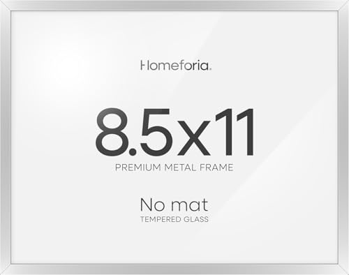 Image of Homeforia 8.5x11 Diploma Frame Silver, High End Metal 8.5 x 11 Certificate Frames, 11x8.5 Document Frame for Wall or Tabletop, 8.5by11 Letter Size Graduation Frames, Tempered Glass, Wall Kit, Set of 3