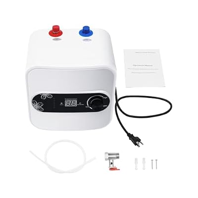 DUIBAII 8L Electric Mini-Tank Water Heater, 110V 2.1 Gallons 1.5KW Instant Point of Use Hot Water Heater for Rv Trailer Bathroom Kitchen Under Sink Counter Cupboard
