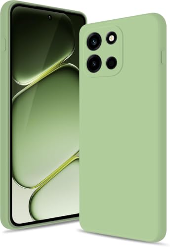 Image of DIZORO Microfiber Candy Compatible for Oneplus Nord 6 5G Smooth Touch Cushion Liquid Soft Silicone Gel Rubber Phone Case Non-Slip Full Body Protective Shockproof Back Cover - Matcha