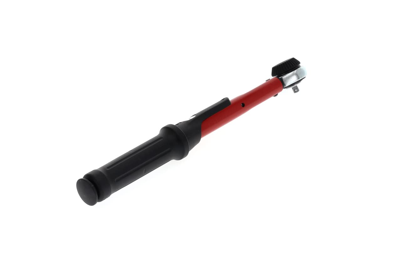 GEDORE red Drehmomentschlüssel für Links- und Rechtsgewinde, 1/4 Zoll, 5-25 Nm, Stahlrohr, Rot/Schwarz