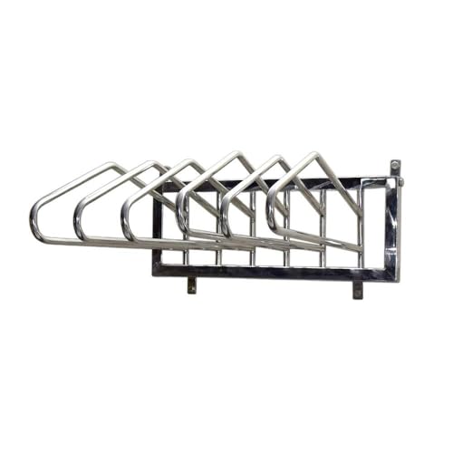 Image of P.M.P.S. Wall Mounted Lead Apron Rack - Stainless Steel Grade X-Ray Apron Hanger Stand with 6 Hooks & Fixing Fasteners for Hospital & Clinic Use I G-202