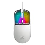 Ant Esports Virtus100 Wired RGB Gaming Mouse | Light Weight |6D Durable Buttons | High Performance Up to 12800 DPI 1000Hz Polling Rate | AI Sensor | 20M Click | Software Support Esports Mouse_ White