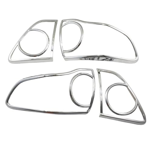 Cubierta luz trasera cromada en ABS para Corolla 2008 protector de faros antiarañazos