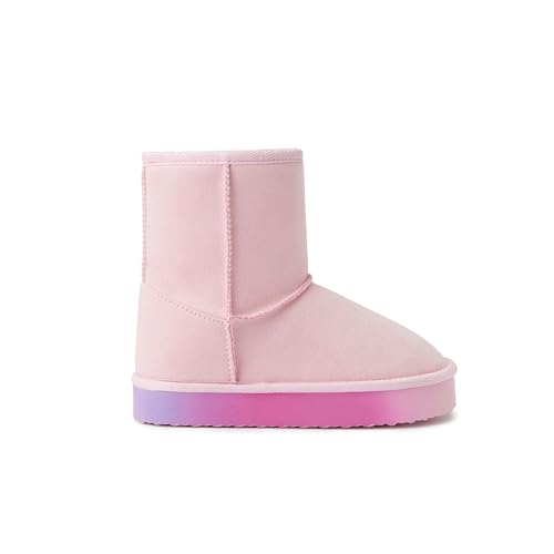 Image of FabKids Girls' Warm Fleece Lined Platform Snow Boots Non-Slip Ankle Winter Boots