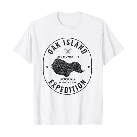 Oak Island Expedition Treasure Hunt Retro Mystery Gift T-Shirt Cover