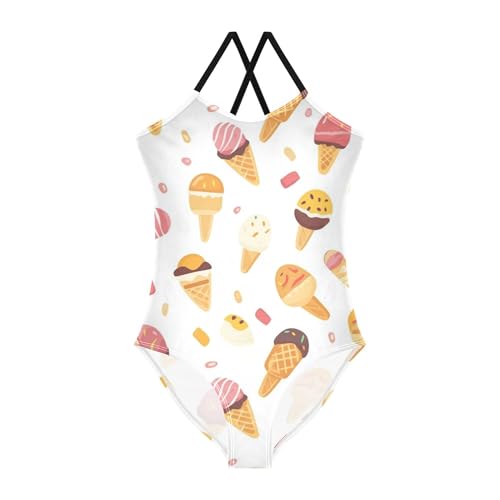 Yuiboo Girl Swimsuit Kids Bathing Suit Girl Swimsuits for Teen Girls Beach Swimwear Ice Cream