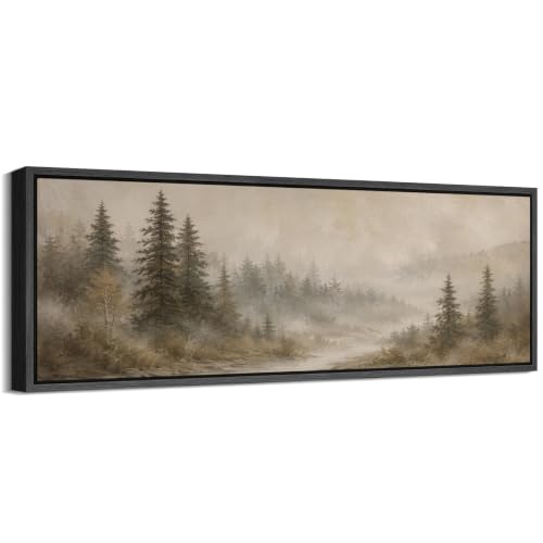 Image of MUDECOR Large Framed Canvas Print Wall Art Pine Stream for Living Room