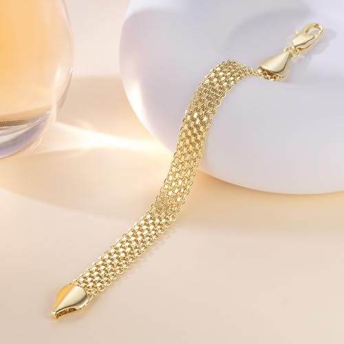 Simlayton 14K Gold Mesh Bracelet
