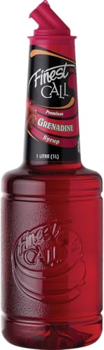 Finest Call Grenadine Syrup | 1 Litre Bottle | Non-Alcoholic | Easy Pour
