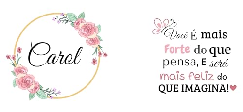 Caneca Personalizada Com Frase Mais Nome Porcelana 325ml