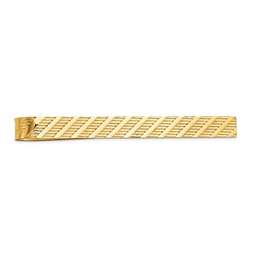 Solid 14k Yellow Gold Men's Tie Bar - 49mm x 8mm