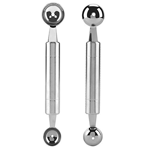 Duurzame Single Double-Head Melon Baller, Premium RVS Watermeloen Meloen Baller Fruit Vleesmes Keukengereedschap Gereedschap Watermeloen Windmolen Cutter Slicer(Dubbelkoppige fruitplukker) - Image 4
