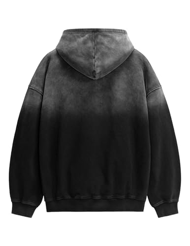 Aelfric Eden Essential Hoodies For Men Acid Wash Gradient Oversized Heavyweight Cotton Plain Hooded Sweatshirt Unisex
