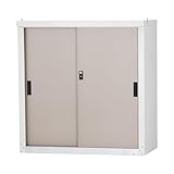 グリーンライフ 物置 収納庫 屋外 小型【日本製】棚板1枚・鍵付き(幅89×奥行47×高さ92cm)チタングレー サビに強いステンレスレール 調整可能な可動棚 HS-92SRE(TGY)