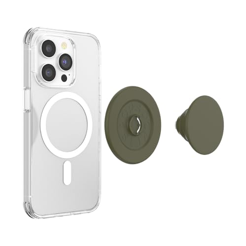 Image of PopSockets Phone Grip for MagSafe, Magnetic Holder, Phone Stand, Green - Soft Touch Fatigue