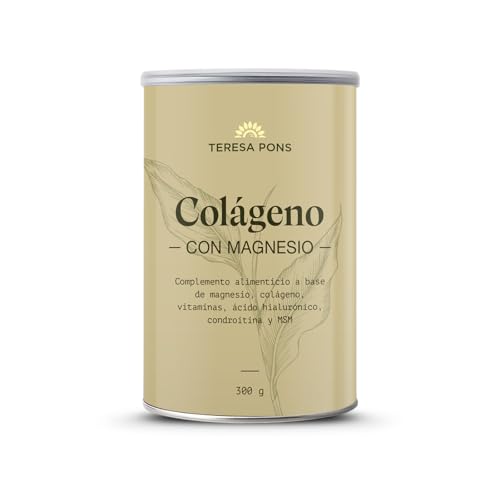 Teresa Pons – Colágeno con Magnesio | Apoyo a articulaciones, huesos y músculos | Colágeno hidrolizado, magnesio, ácido hialurónico y vitamina C | 300 g
