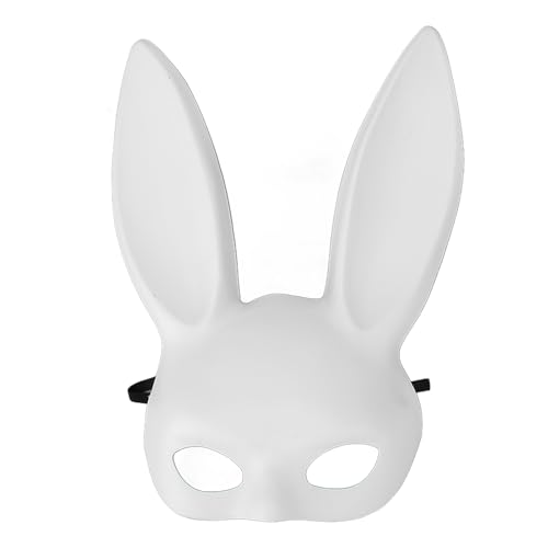 Demi-masque de lapin mignon accessoire costume Halloween plastique