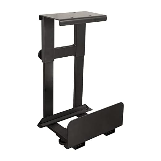 Stand Up Desk Store Adjustable CPU Desktop Computer Tower Holder Under Desk Mount