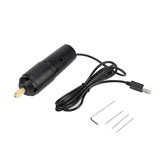 Tyenaza 3 piezas DC 5 V Mini Taladro Electrico Manualidades, Taladros Eléctricos Pequeños Mini Taladro para Joyeria Micro USB de mano con brocas