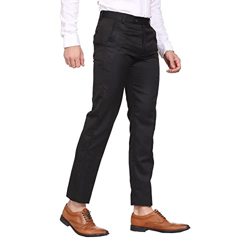 MALENO Men's Regular Fit Polycotton Solid Trouser Pant's Formal Trouser Casual Trouser Pant for Men