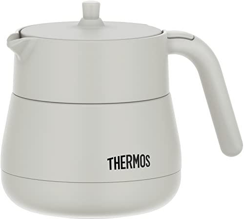 Thermos TTE-450 LGY - Tetera aislada al vacío con colador, 450 ml, gris claro