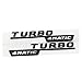 ZSYLOVE 2 unids/Lote biturbo Turbo 4matic Emblema de la Insignia de Emblema del Coche Pegatinas de Guardabarros Delantero Ajuste para Mercedes Benz AMG 4 Matic (Color Name : Red)