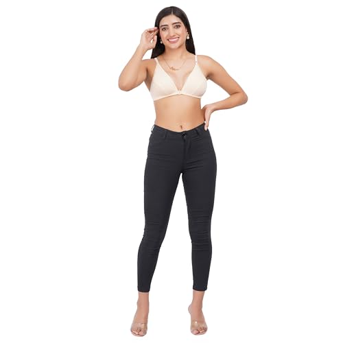 Image of Front Open Non Padded Bra - Made of Pure Cotton Full Coverage Non Wired Seamless Pushup Soft Cup for T-Shirt Saree Dress Sports Garment for Daily Use Everyday