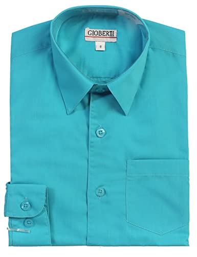 Image of Gioberti Boys Long Sleeve Solid Dress Shirt