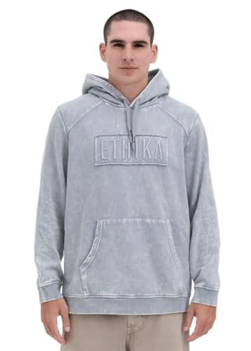 Sweat à capuche Ethika Lifestyle pour homme couleur Stonewashed Cloudy