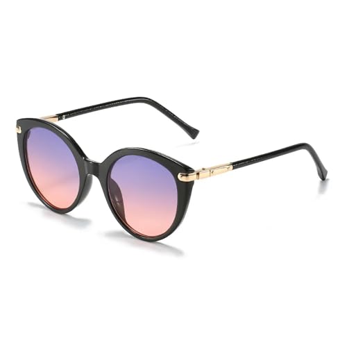 Lunettes de soleil pour femmes légères contre éblouissement léopard rond