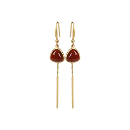 Southern Red Agate boucles d'oreilles pendantes style rétro pour sublimer vos tenues de soirée