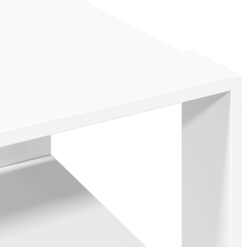 vidaXL Mesa de Centro Blanca 51,5x51,5x30 cm Madera de ingeniería
