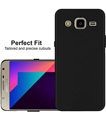 Image of Mobile Back Cover Case for Samsung J7 (2015) I J7 Nxt I J7 Neo I J7 Core (Silicone Case|CameraProtection|Black SC1510)