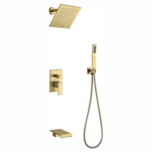 Shower system concealed or brossé kit douche encastré mural avec douchette