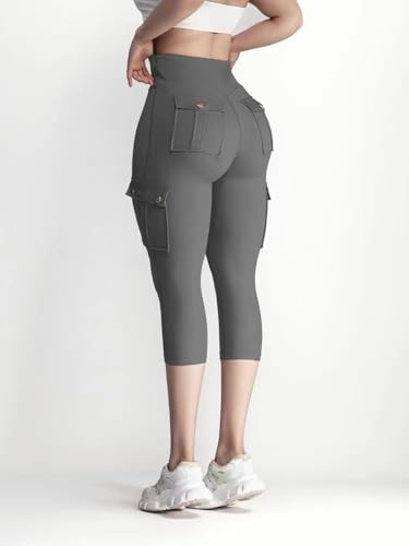 Leggings capri cargo para mujer con levantamiento de glúteos 5