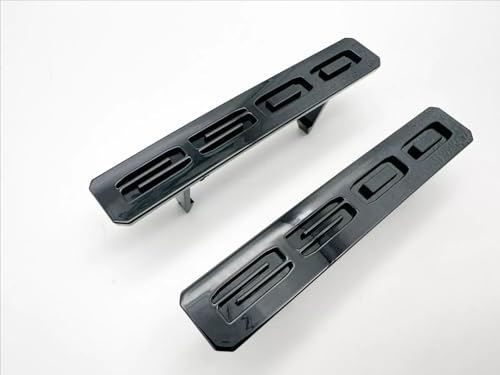 Image of 2Pc Front Bumper Fascia Side 2500 Emblems 3D Nameplates Badge Replacement for 2024+ Sierra 2500HD 86578370 86578372 (Glossy Black)