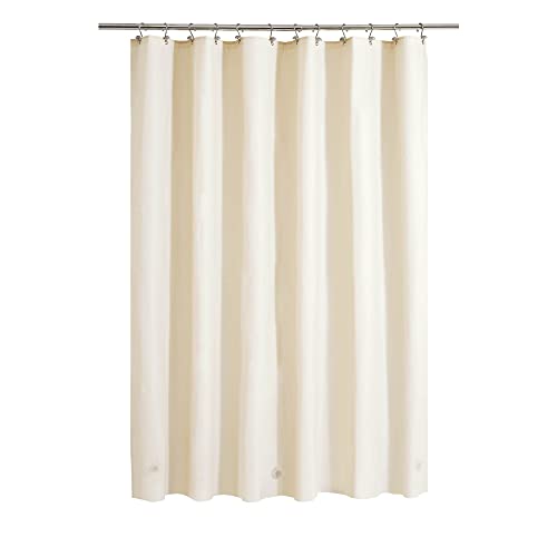 Barossa Design Beige Shower Curtain Liner - Premium PEVA, BPA & PVC Free, No Chemical Smell, Lightweight Standard Size Shower Curtain with 3 Magnets, Metal Grommets - Beige