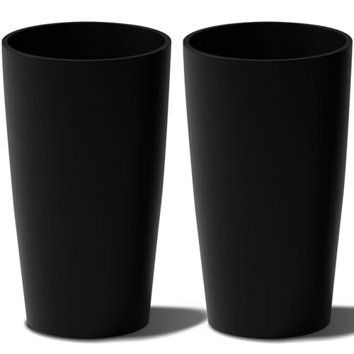 SnugNiture Set of 2 Round Tall Planters 22 Inch, Large