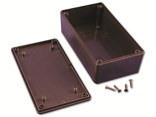 Image of HAMMOND 1591XXCSBK Enclosure, Multipurpose, 121 mm, 66 mm, 40 mm, Plastic, Black (1 piece)