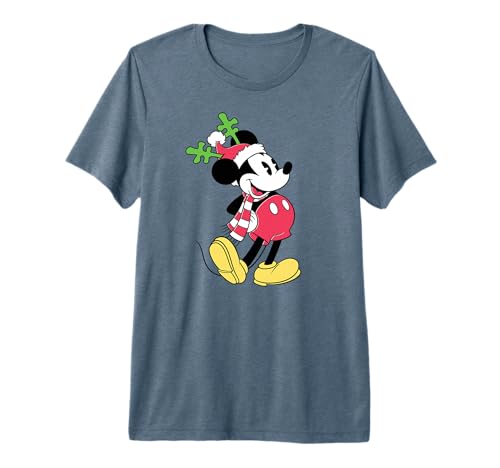 T-shirt premium Mickey de Noël avec cornes de renne pour vos fêtes de fin d'année