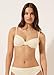 CALZEDONIA Woman's Balconette Swimsuit Top Shiny Satin in Cream, Size L