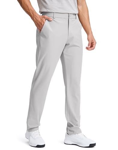 Image of Pudolla Men's Golf Pants 30 inch /32 inch /34 inch Comfy Stretch Dress Work Pants Lightweight Quick Dry Casual Slacks Trousers with Pockets