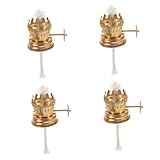  Cabilock 4 Pièces Pied De Lampe Au Kérosène Brûleur De Remplacement De Lampe à Pétrole Pied De Lampe à Huile Domestique Brûleur De Lampe à Pétrole Régulateur De Kérosène Corde De
