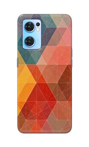 Image of Printed Hard Back Cover Case for Oppo Reno7 5G | Oppo Reno 7 5G Back Cover (Crumpled Design) -1111