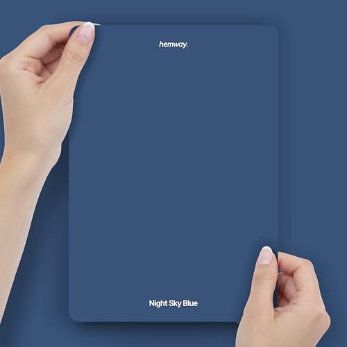 Hemway - Peel & Stick Sample for Our Chalk Based Furniture Matt Paint - Night Sky Blue | A5 Damage-Free, Accurate Colour Swatch | Test Our Chalky Matt Shabby Chic Finishes for Interior Decor
