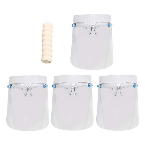 4x Proteção Facial Máscara Máscara óculos De Proteção Viseira Cap Com Tampa Maçaneta Da Porta